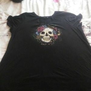 Torrid 4 skull t-shirt day of the dead